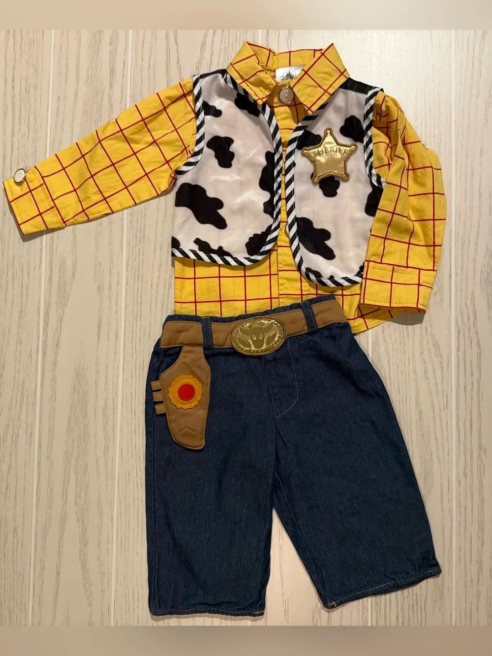 Disney Toy Story Woody 3 Piece Baby Outfit Size 12-18M Western Cowboy Sheriff